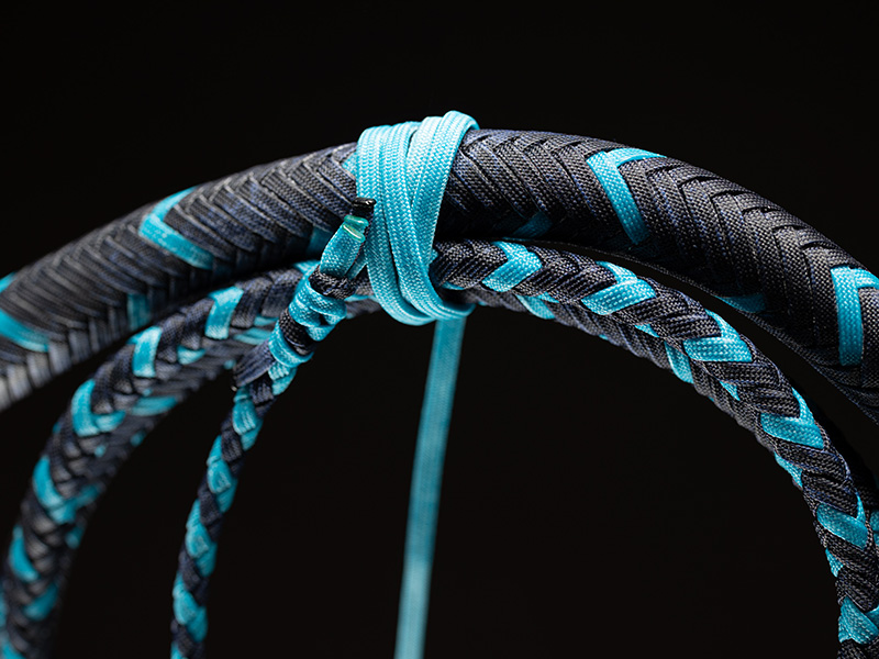 The thong of an 8 foot Nightlord Bullwhip