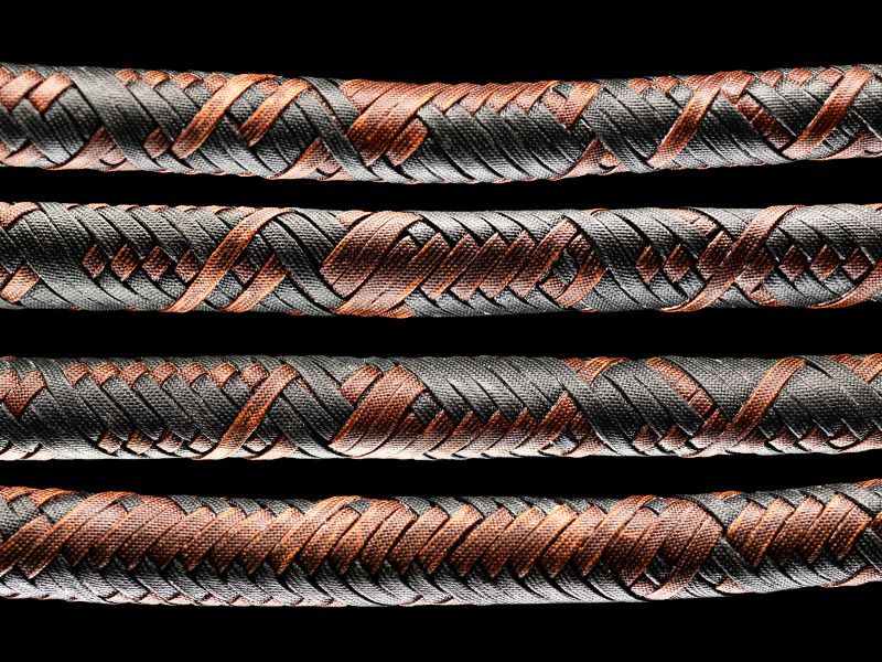 The thong of an 8 foot Blacksmith Bullwhip — detail