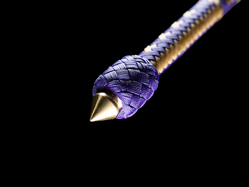 The Brass Cone Pommel of an 8 foot Emperor's Bullwhip