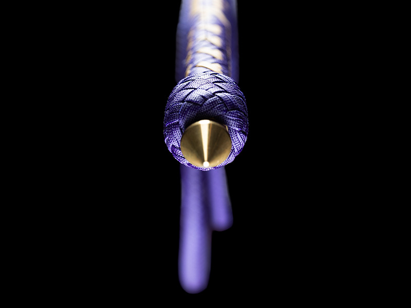 The Brass Cone Pommel of an 8 foot Emperor's Bullwhip — detail
