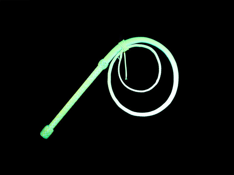The Circus Whip under UV / black light