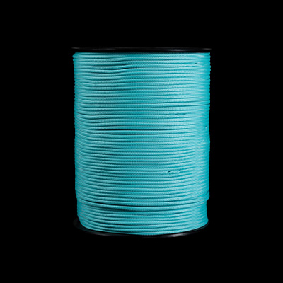 Cyan glow paracord under regular light