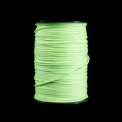 Green glow paracord under regular light