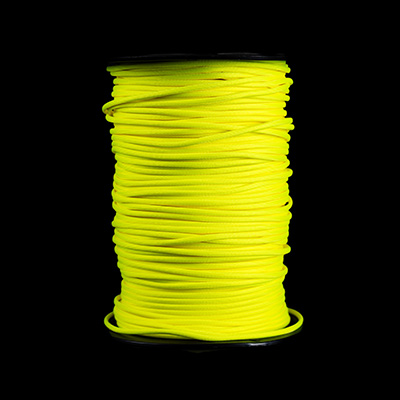 Yellow glow paracord under regular light