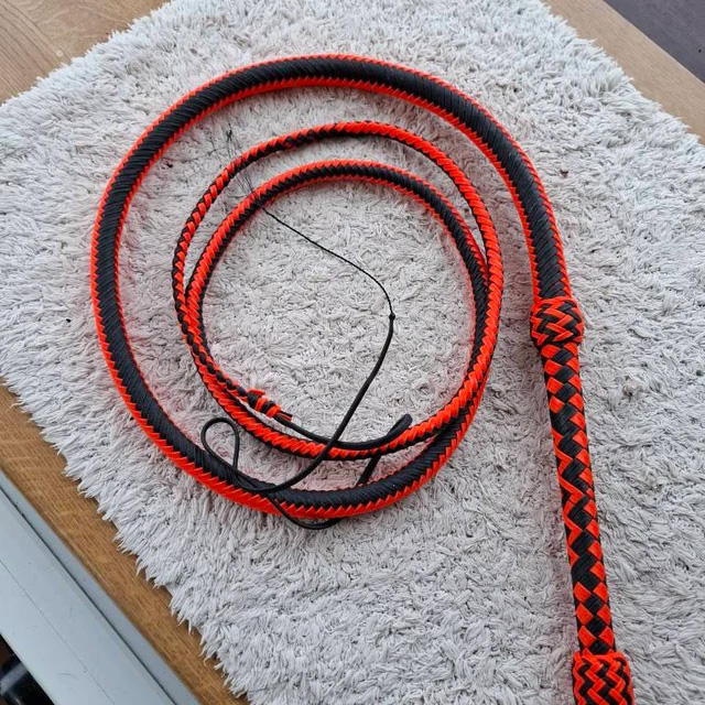 Customer photo for Custom 8 foot Paracord Bullwhip, 16 Plait