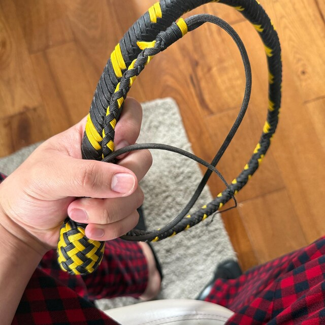 Customer photo for Custom SnakeWhip, Paracord SnakeWhip from 3-12 Feet Long